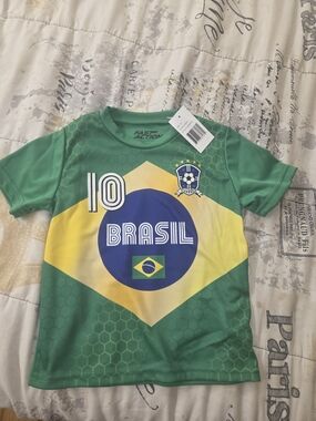 Brasil Kids Soccer Jersey Shirt - Green/Yellow/Blue